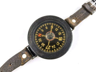 Luftwaffe, Armkompass AK39 für fliegendes Personal. Fl 23235, Bauart Kadlec.  Das Armband alt, unrichtig ergänzt