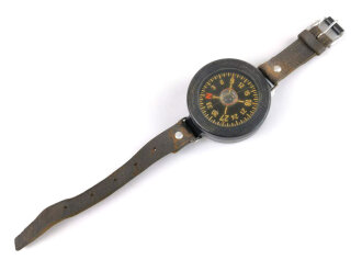 Luftwaffe, Armkompass AK39 für fliegendes Personal. Fl 23235, Bauart Kadlec.  Das Armband alt, unrichtig ergänzt