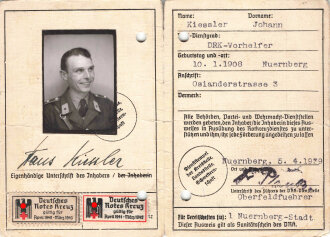 Deutsches Rotes Kreuz Personal Ausweis eines...