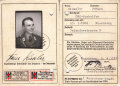 Deutsches Rotes Kreuz Personal Ausweis eines Angehörigen aus Nürnberg. Uniformfoto, gelocht