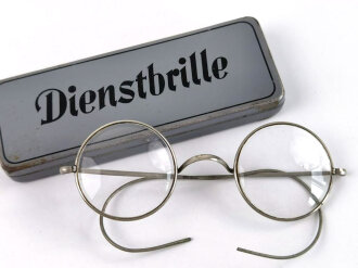 Dienstbrille Wehrmacht, komplett, getragen