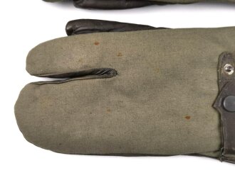 Paar Handschuhe für Kradmelder der Wehrmacht. Getragenes Paar, Grösse 7 1/2