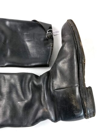 Paar Stiefel für Offiziere der Wehrmacht. Getragenes Paar, Leder weich, Sohlenlänge 28,5cm