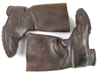 Paar Marschstiefel für Mannschaften der Wehrmacht. Ungeschwärztes Paar, nicht gereinigt. Sohlenlänge 31cm