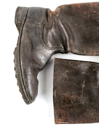 Paar Marschstiefel für Mannschaften der Wehrmacht. Ungeschwärztes Paar, nicht gereinigt. Sohlenlänge 31cm