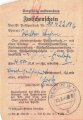 Postsparbuch, Deutsche Reichspost, Eintragungen datiert 1943-1945 mit Ausweiskarte und Zwischenschein