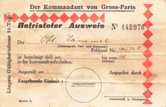 Befristeter Ausweis, "Der Kommandant von...