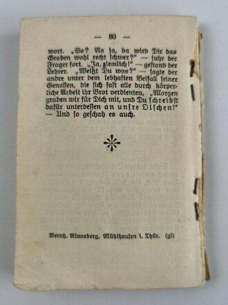 "Kriegs-Anekdoten aus den Jahren 1914/1915", 80 Seiten, Kleinformat, Rückseite fehlt, gebraucht