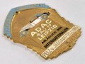 ADAC Kühlerplakette, Teilemailliert, Höhe 92mm, anlässlich der Internationalen Pelz- und Jagdausstellung Leipzig 1930