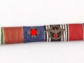 12er Bandspange eines 1. Weltkriegsveteranen und Parteimitglied, Rückseitig mit Schneideretikett "Sedlatzek Berlin", Breite 18 cm
