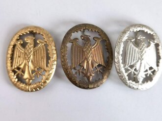 Bundeswehr , 3 Stück Leistungsabzeichen, bronze, silber, gold.