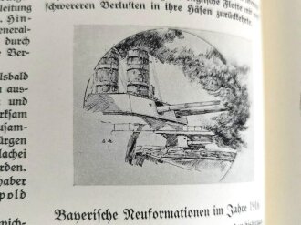 Das Bayernbuch vom Weltkriege 1914 - 1918, Band I+II, datiert 1930, beiliegend die Rechnung von 1937 über 48,45 Reichsmark !