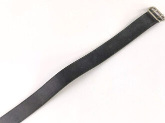 Zweidornkoppel für Angehörige von Parteiverbänden. Schwarzes Leder, Gesamtlänge 122cm