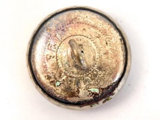 Kaiserreich, "Kronen" Knopf, silbern, 19mm, "Extra Fein "sie erhalten ein ( 1 ) ungetragenes Stück aus der originalen Umverpackung