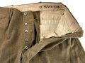 U.S. WWI wool service pants made by "Levy & Rosenthal New York 1918"