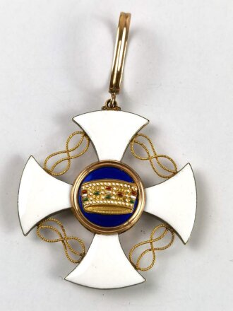 Orden der Krone von Italien, Komturkreuz, gold...