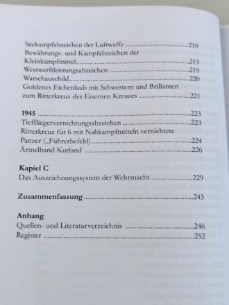 "Das Auszeichnungssystem der Wehrmacht", 255 Seiten, über DIN A5