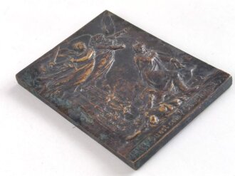 Frankreich 1.Weltkrieg, Bronzeplakette 6 x8 cm