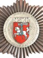 NSKK Kühlerplakette / Teilnehmerplakette , Teilemailliert, Höhe 90mm, anlässlich der Kurhessenfahrt Mototgruppe Hessen 1936