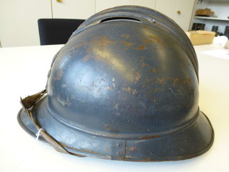 Frankreich 1.Weltkrieg Adrian Stahlhelm der Artillerie, Originallack, unberührtes Stück