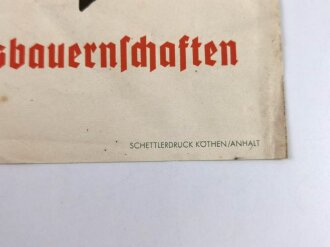 Plakat Herausgegeben von der Reichsjugendführung " Pflüg mit, Kamerad" Ein Hof ohne Lehrling ist ein Hof ohne Zukunft ! 59 x 83cm