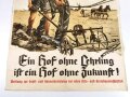 Plakat Herausgegeben von der Reichsjugendführung " Pflüg mit, Kamerad" Ein Hof ohne Lehrling ist ein Hof ohne Zukunft ! 59 x 83cm