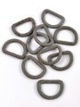 Eiserner D-Ring Wehrmacht, feldgrauer Originallack, Lange Seite 34 mm, sie erhalten ein ( 1 ) Stück