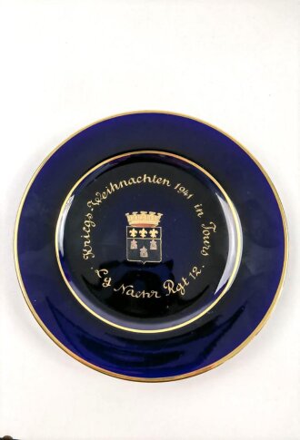 Erinnerungstelle "Kriegs Weihnachten 1941 in Tours" Luftgau Nachrichten Regiment 12. Durchmesser  18cm