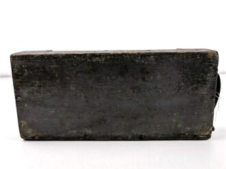 1.Weltkrieg, Zubehörkasten für MG08/15. Maße 37 x 17 x 6cm, höchstwahrscheinlich Originallack