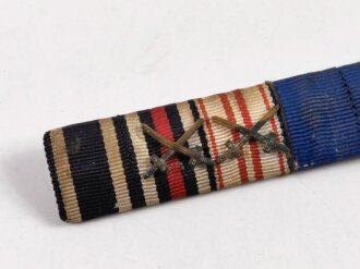 6er Bandspange eines 1. Weltkriegskämpfer und Polizisten, Breite 90 mm