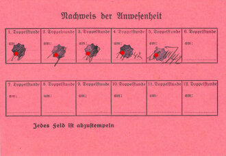 Reichsluftschutzbund Ortskreisgruppe Mainz "Bescheinigung über Teilnahme", datiert 1942