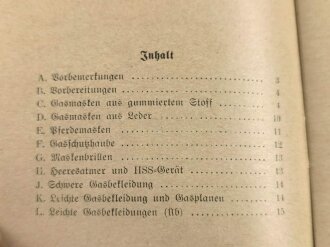 H.Dv. 395/3 "Gasabwehrdienst aller Waffen, Heft 3 Reinigen des Gasschutzgerät vom 1.8.41" 15 Seiten, gelocht