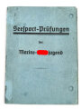 "Seesport-Prüfungen der Marine-Hitlerjugend" Ausweis eines Angehörigen aus Frankenthal, gelocht