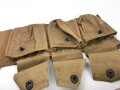 U.S. WWI Bandoleer for 6 BAR ( Browning Automatic Rifle) magazines. Left side, used, dated 1918