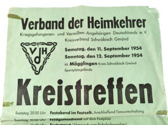 Deutschland nach 1945, Verband der Heimkehrer Plakat...
