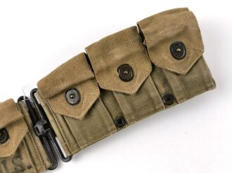 U.S. WWII cartridge belt for M1 rifle, 10 pocket, well used