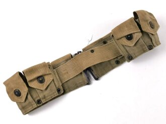 U.S. WWII cartridge belt for M1 rifle, 10 pocket, well used