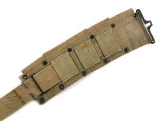 U.S. WWII cartridge belt for M1 rifle, 10 pocket, well used