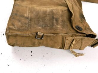 U.S. WWI,  gasmask in bag , model CEM ( Corrected english model) Mask and tube dryed out, used