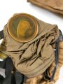 U.S. WWI,  gasmask in bag , model CEM ( Corrected english model) Mask and tube dryed out, used