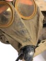 U.S. WWI,  gasmask in bag , model CEM ( Corrected english model) tube soft, mask soft but defect