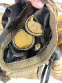 U.S. WWI,  gasmask in bag , model CEM ( Corrected english model) tube soft, mask soft but defect