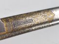 Preussen, Säbel Modell 1852. Gereinigtes Stück, Mundblech fehlt. Klinge "Eisenhauer Damaststahl"