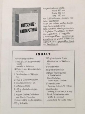 Bestellkatalog über Luftschutz Sanitätsgeräte für Sanitätstrupps, DIN A5, 10 Seiten