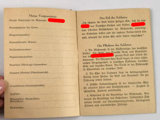 "Merkblatt für den Soldaten" 2. Weltkrieg, DIN A6