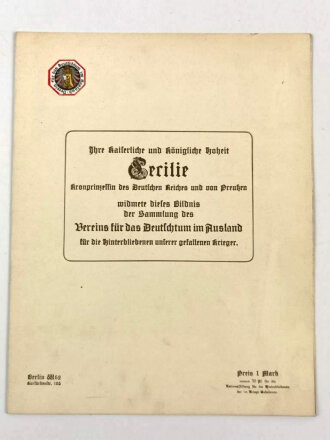 Verein für das Deutschtum im Ausland, Bildnis von Cecilie Kronprinzessin des deutsche Reiches und von Preußen