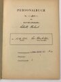 "Personalbuch Kriegshilfseinsatz Luftwaffe" eines Luftwaffen Helfers aus Nürnberg der 1943 Eintritt in die Flakabteilung 633 mit Beurteilungen und Verhandlungen