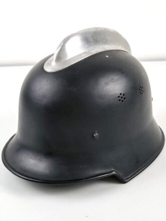 Feuerwehr III.Reich, Leichtmetall Helm Modell 1934. Überlackiertes Stück , Kinnriemen leicht defekt