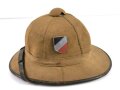 Afrikakorps, Tropenhelm für Angehörige des Heeres. getragenes Stück , Kopfgrösse 56