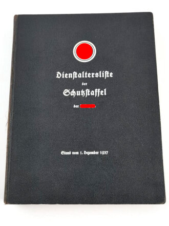 Dienstaltersliste der Schutzstaffel der NSDAP, Stand vom...